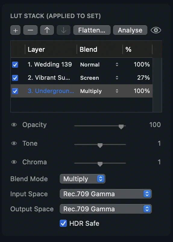 LUT stack